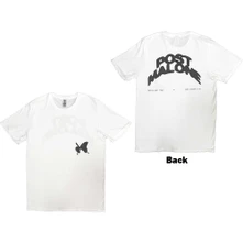 Post Malone, Tričko Curved Logo 2023 Tour, Unisex, Biela