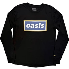 Tričko s dlhým rukávom Unisex Long Sleeve T-Shirt: Navy Gold Logo (Black) (Ex-Tour)