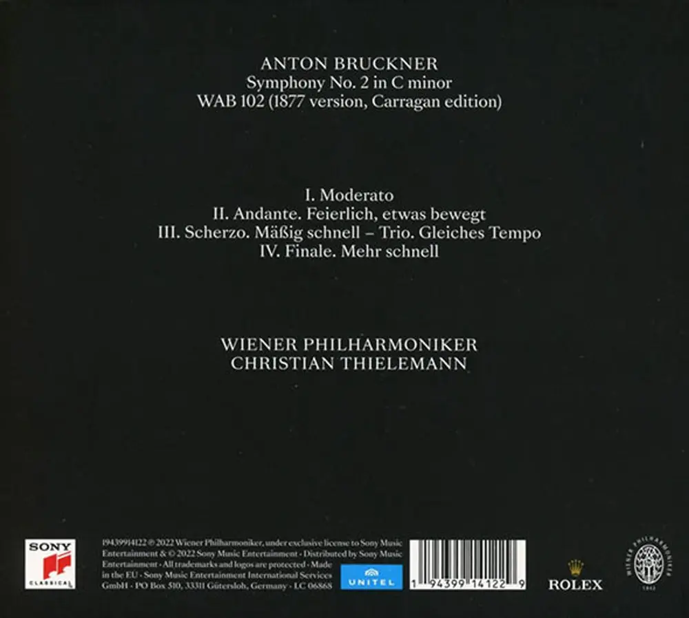 Christian Thielemann – Bruckner: Symphony No. 2 In C Minor, Wab 102 (Edition Carragan) (CD)