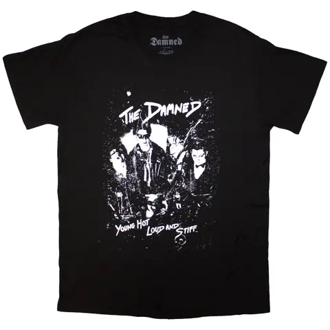 The Damned – Tričko Young Hot Loud & Stiff (Čierna), Unisex, Čierna