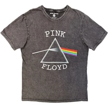 Tričko Unisex Stone Wash T-Shirt: DSOTM Arched Logo (Charcoal Grey)