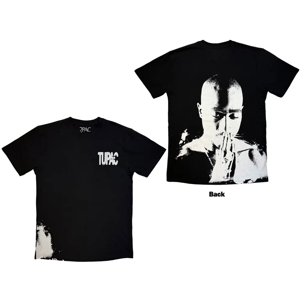 Unisex T-Shirt: Prayer AOP (Black) (Back Print)