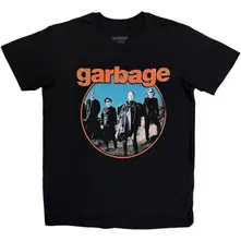 Garbage, Tričko Band Circle, Unisex, Čierna
