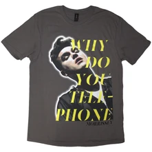Morrissey, Tričko Why Do You Telephone?, Unisex, Šedá