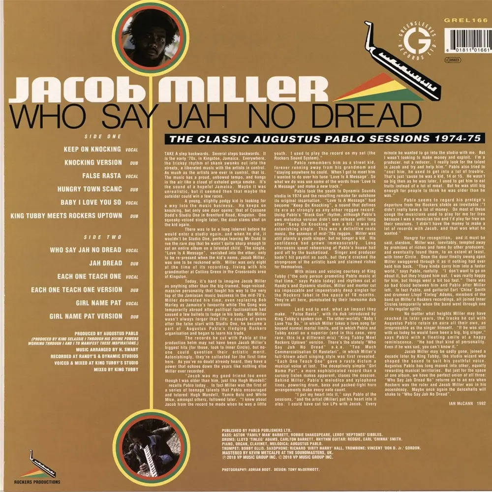 Jacob Miller – WHO SAY JAH NO DREAD (Vinyl)