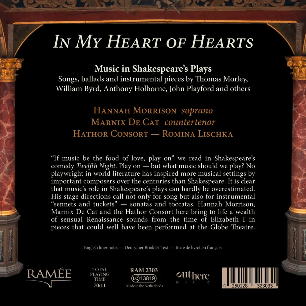IN MY HEART OF HEARTS - MUSIC IN SHAKESPEARE'S PLAYS