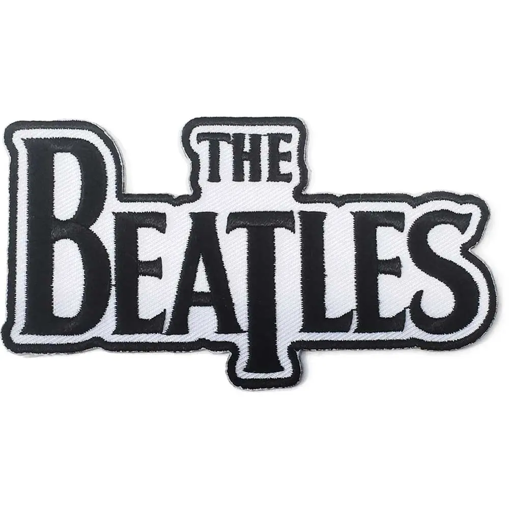 The Beatles – Drop T Logo Die Cut black on white (Nažehlovačka)