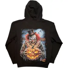 Unisex Pullover Hoodie: Carnival of Souls (Black) (Back & Sleeve Print) thumbnail
