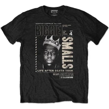 Biggie Smalls, Tričko Life After Death Tour, Unisex, Čierna