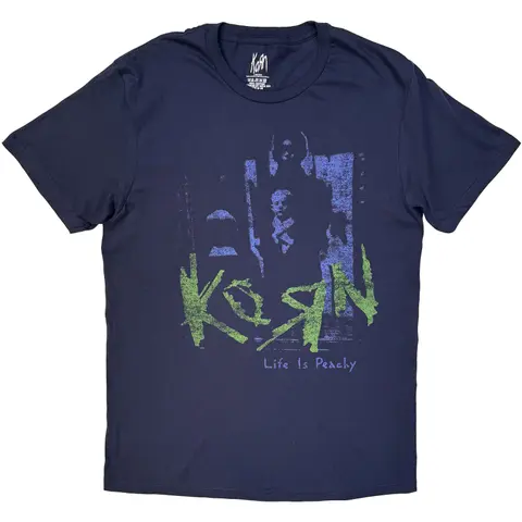 Korn – Tričko Life Is Peachy Green/Purple (Modrá), Unisex, Modrá