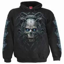 Unisex Pullover Hoodie: Human 2.0 (Black) (Back & Sleeve Print) thumbnail