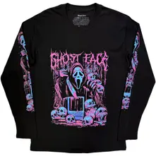 Ghostface Unisex Long Sleeve T-Shirt: Metal (Black) thumbnail