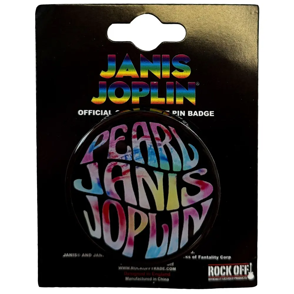 Janis Joplin – Pearl Emblem Colour (Odznak)