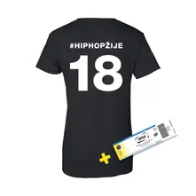 Hip Hop Žije Festival – 2018 Tričko + VIP Lístok (Balík)