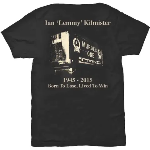 Lemmy – Tričko Lived to Win (Čierna), Unisex, Čierna