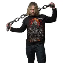 Unisex Long Sleeve T-Shirt: Harbingers (Black) (Back & Sleeve Print) thumbnail
