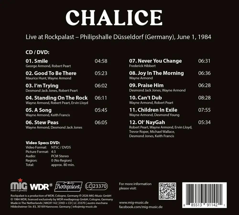 Chalice – LIVE AT ROCKPALAST 1984 - DUSSELDORF (CD)