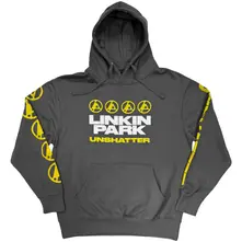 Unisex Pullover Hoodie: Unshatter (Charcoal Grey) (Back Print & Sleeve Print) thumbnail