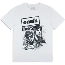 Unisex T-Shirt: Live '25 Rock N Roll Star (White) (Ex-Tour) thumbnail