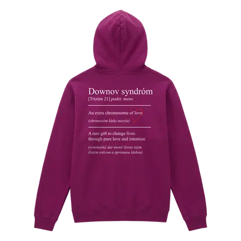 Láska Rozdiely Nevidí – Mikina Chromozóm lásky, Unisex, Bordová