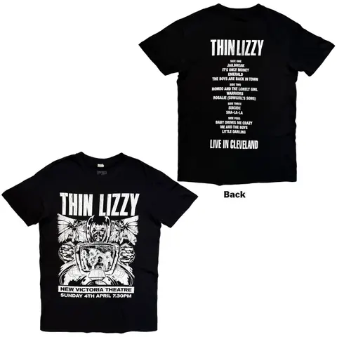 Unisex T-Shirt: Jailbreak Flyer Cleveland '76 (Black) (Back Print)