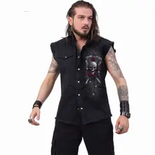 Unisex Worker Shirt: DOTD Bikers (Black) (Back Print) thumbnail