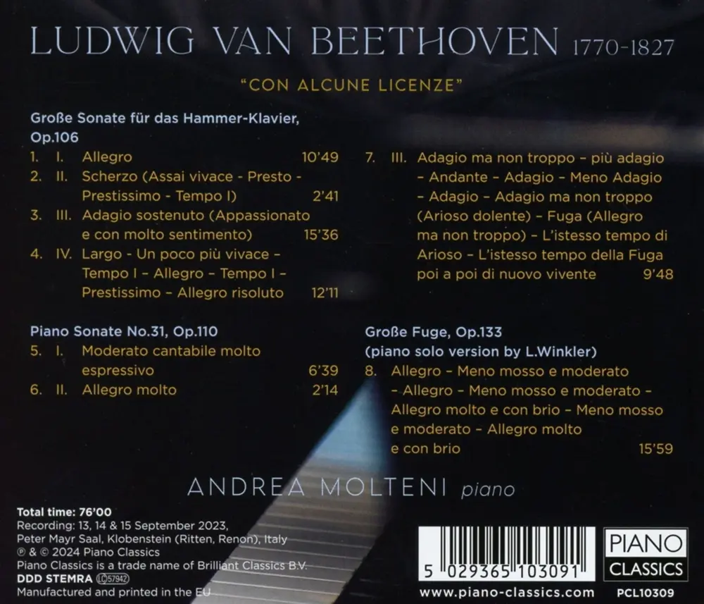 BEETHOVEN: CON ALCUNE LICENZE