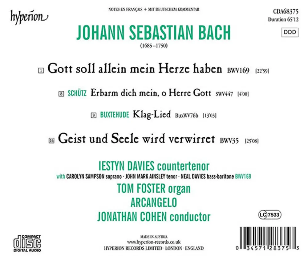 BACH: CANTATAS NOS. 35 & 169
