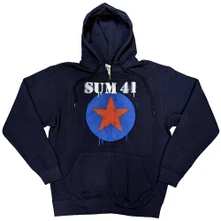 Sum 41, Mikina na zips Star Logo, Unisex, Modrá