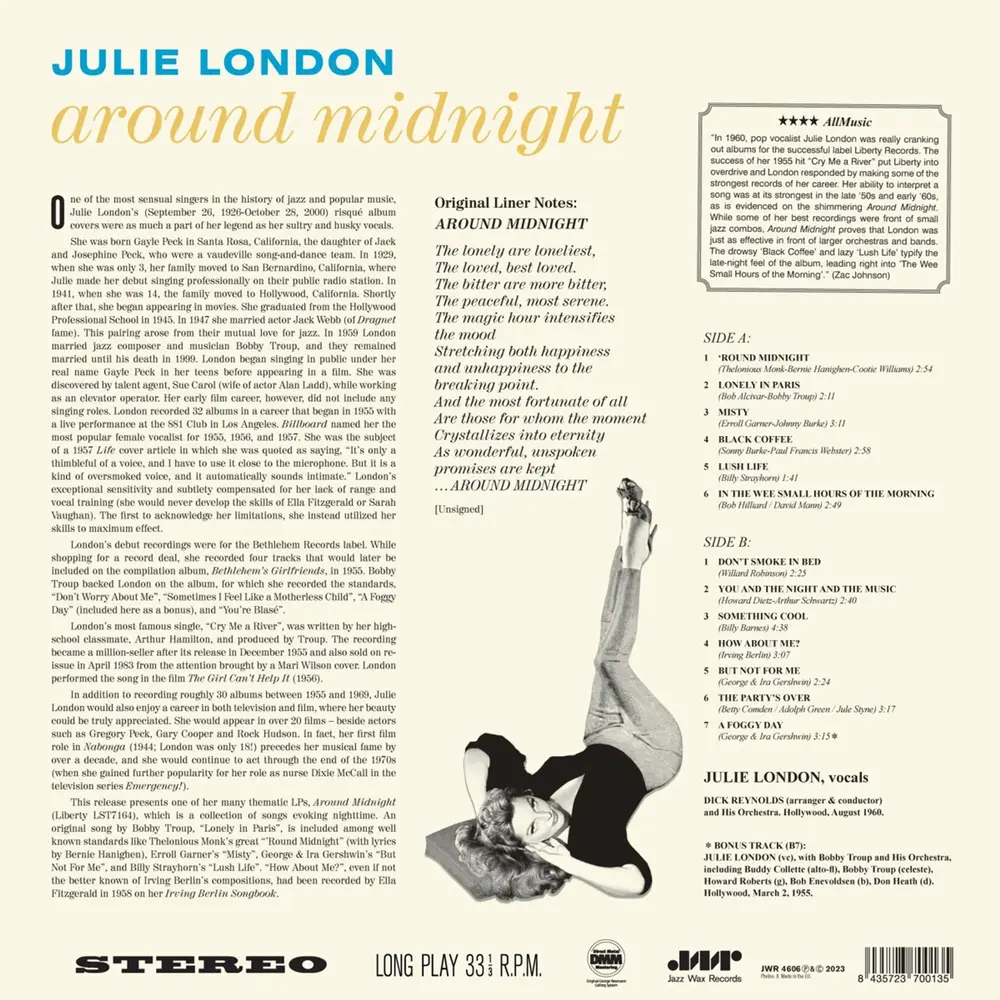 Julie London – AROUND MIDNIGHT (Vinyl)