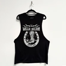 Willie Nelson, Tielko Outlaw, Unisex, Čierna