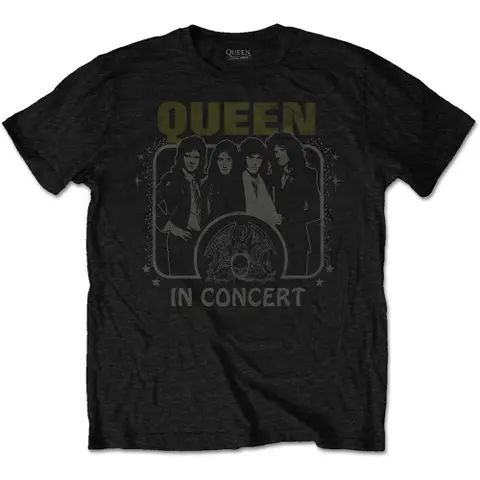 Queen – Tričko In Concert (Čierna), Unisex, Čierna