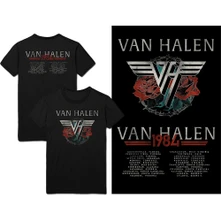 Van Halen, Tričko 84 Tour, Unisex, Čierna