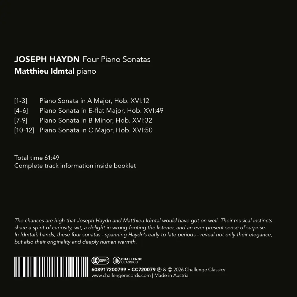Matthieu Idmtal – JOSEPH HAYDN: FOUR PIA... (CD)