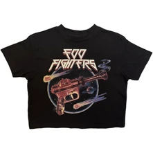 Croptop Ladies Crop Top: Ray Gun (Black)