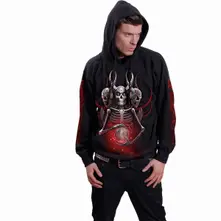 Unisex Pullover Hoodie: Third Eye Awakening (Black) (Back & Sleeve Print) thumbnail