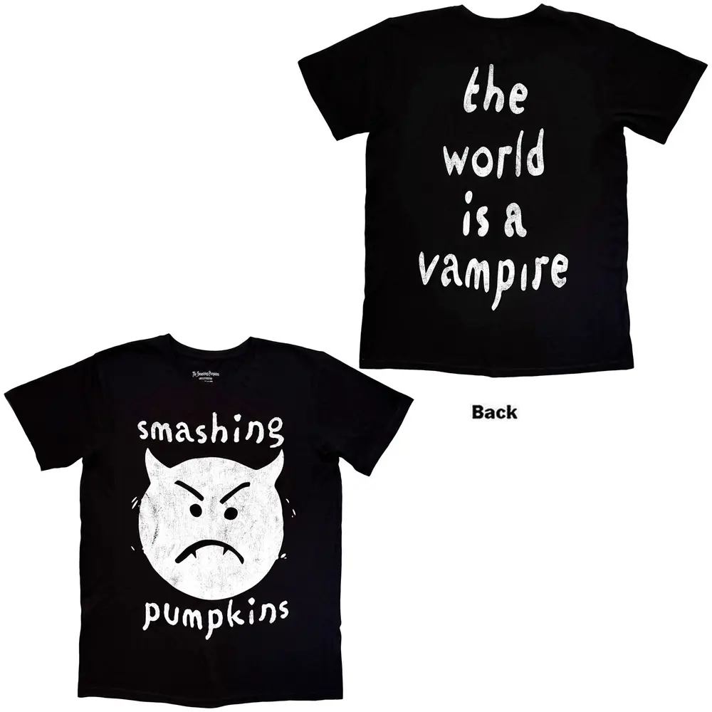 The Smashing Pumpkins Unisex T-Shirt: The World Is A Vampire (Black) (Back Print)