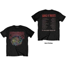 Guns N’ Roses, Tričko Illusion Tour, Unisex, Čierna