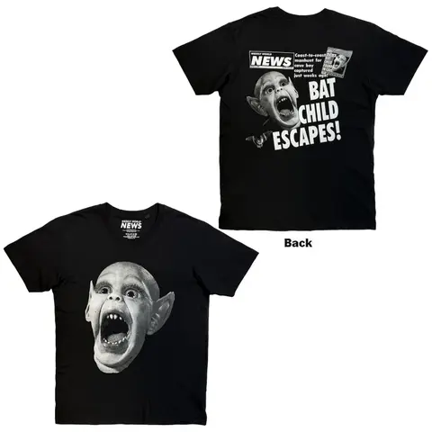 Unisex T-Shirt: Jumbo Bat Boy (Black) (Back Print)