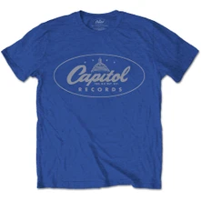 Capitol Records, Tričko Logo, Unisex, Modrá