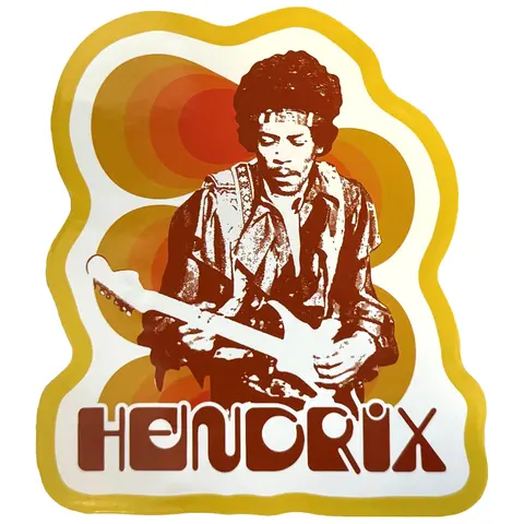 Sticker: Jimi & Guitar
