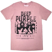 Deep Purple, Tričko 1972 Concert, Unisex, Červená