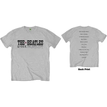 The Beatles, Tričko Budokan Set List, Unisex, Šedá