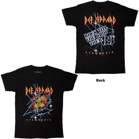 Unisex T-Shirt: Rock Till You Drop (Black) (Back Print)
