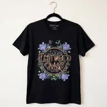Unisex Premium Carbon T-Shirt: Circle Floral (Black) thumbnail
