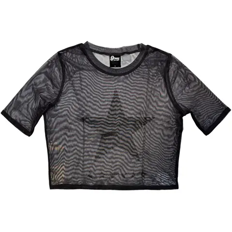 Ladies Mesh Crop Top: Blackstar (Charcoal Grey)
