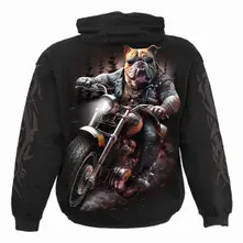 Unisex Pullover Hoodie: Top Dog (Black) (Back & Sleeve Print) thumbnail