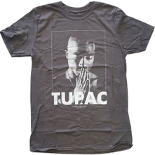 2Pac, Tričko Praying, Unisex, Šedá