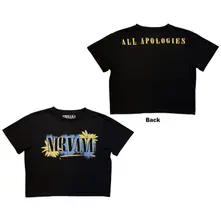 Croptop Ladies Crop Top: All Apologies (Black) (Back Print)