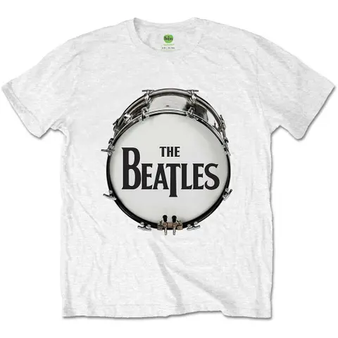 The Beatles – Tričko Original Drum Skin (Biela), Unisex, Biela
